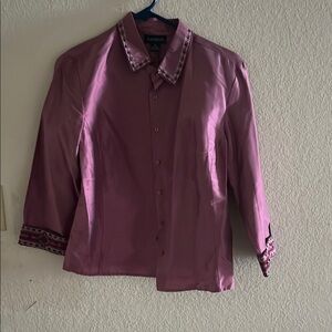 Lands' End Women's Pink Button Down Shirt